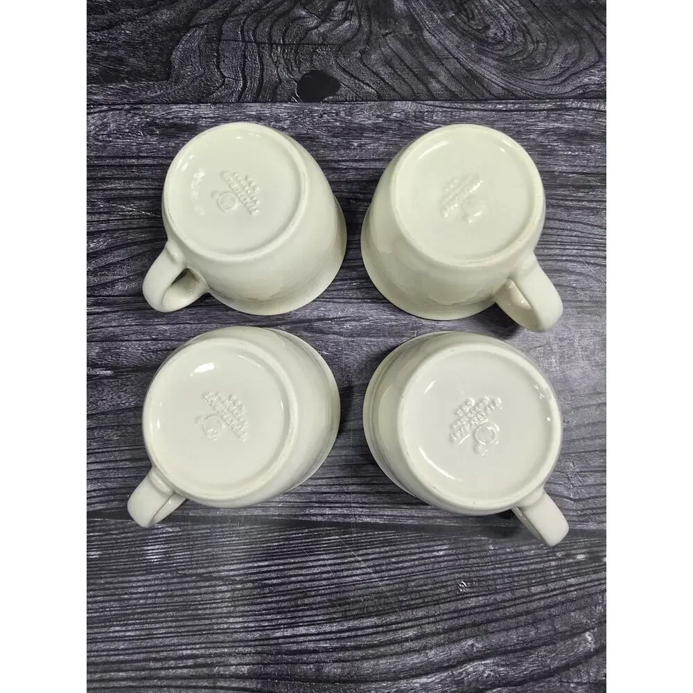Set of 4 Pfaltzgraff Juniper Stoneware Tea Cups & Saucers - Excellent Condition